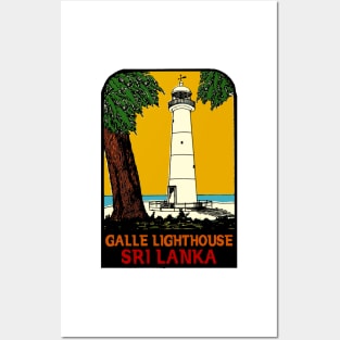 Galle Lighthouse Vintage Style Posters and Art